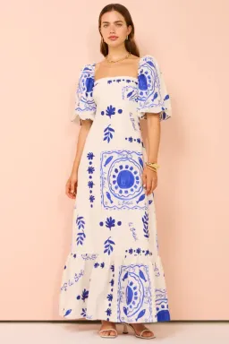 By Nicola Camille S/S Maxi Dress In Le Soleil Size 8 for rent on The Volte - image 1