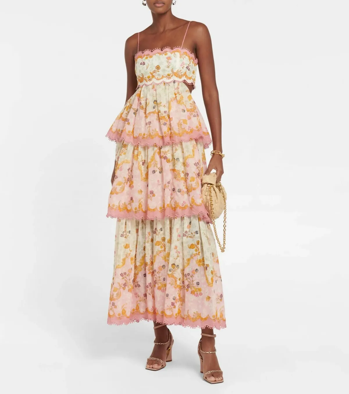 Zimmermann Laurel Frill Midi Dress AU Size 8 for rent on The Volte - main image
