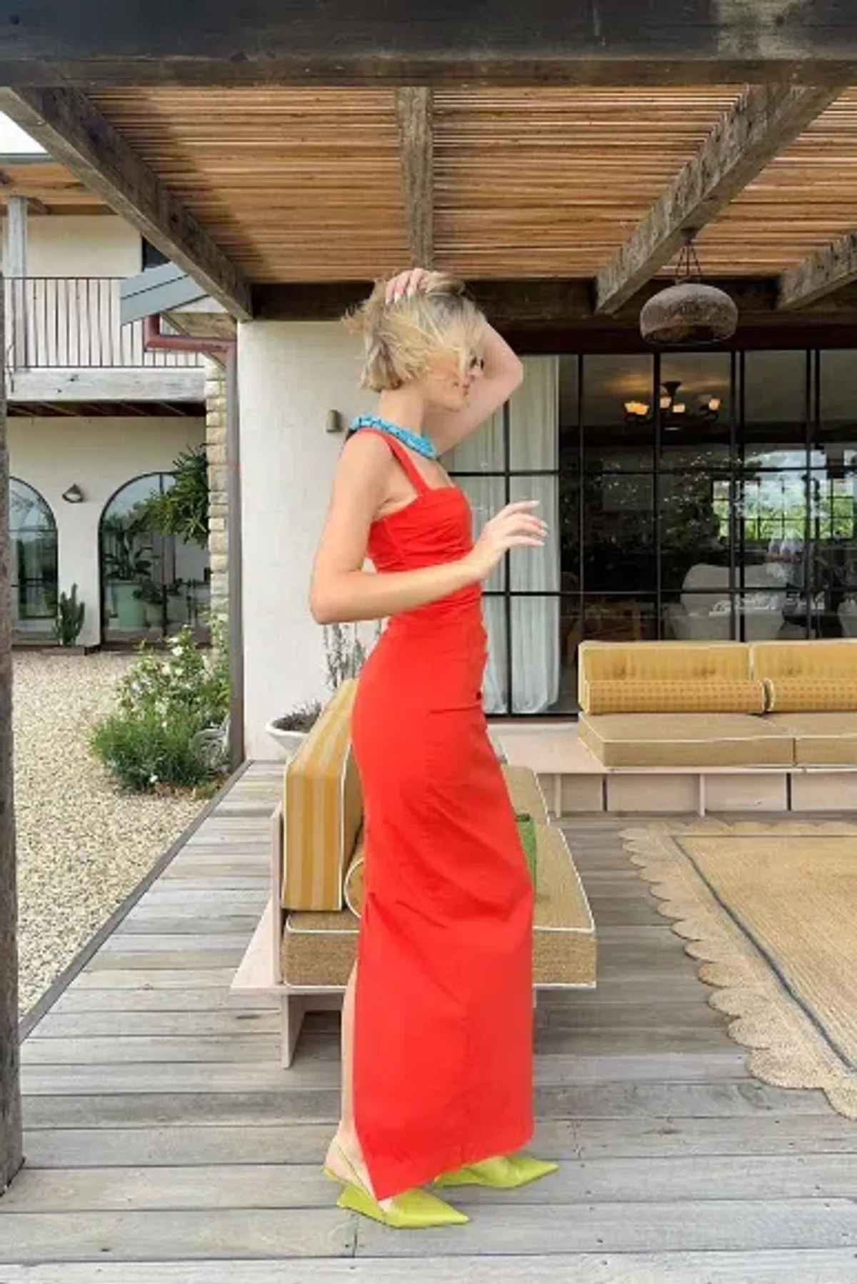 SIR The Label Dahlia Gown Orange Size 8 - Image 4