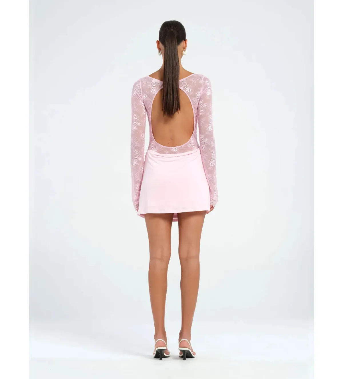 Benni Oskar Mini Dress in Baby Pink Size AU 10 - Image 3