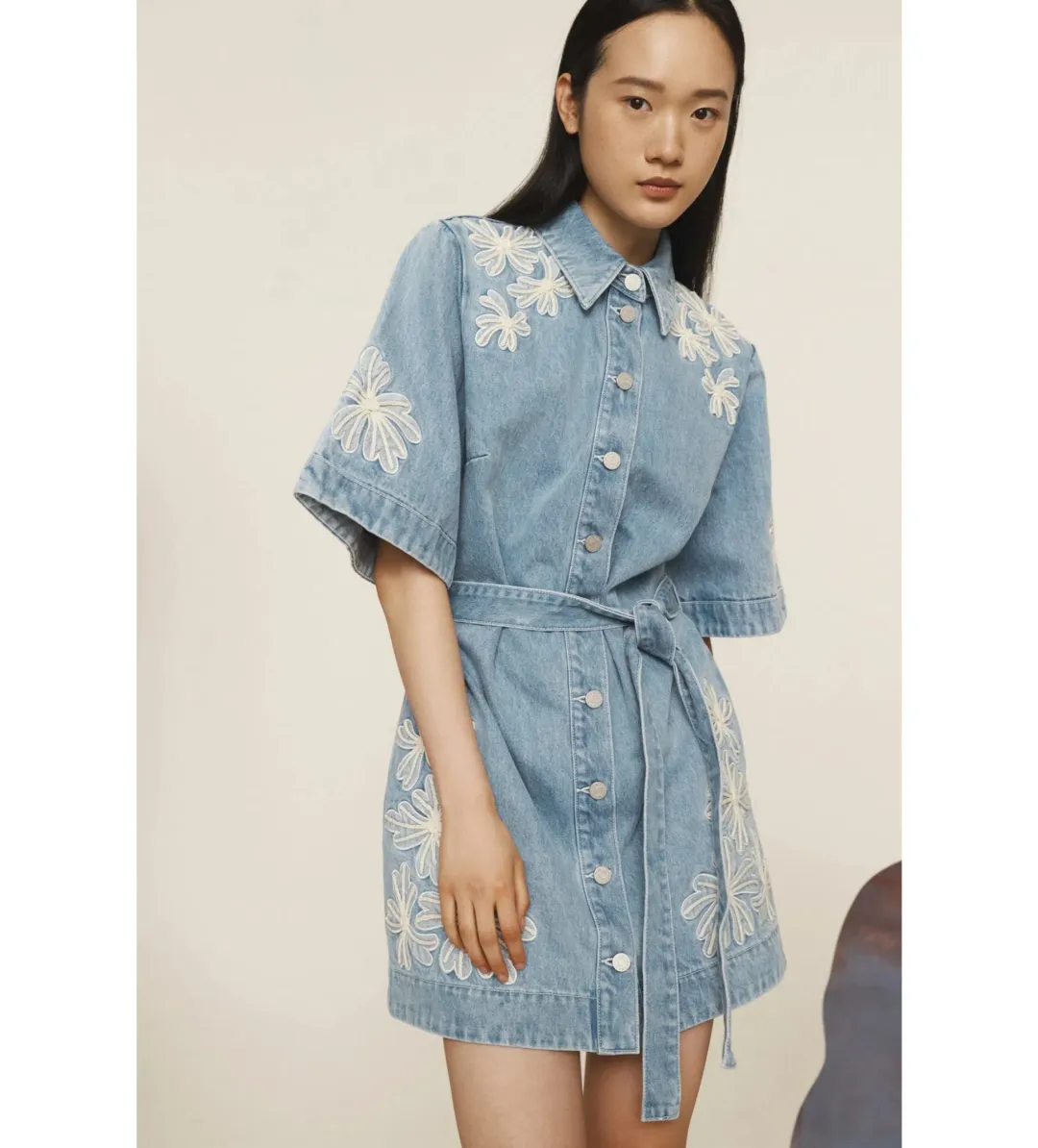 Alemais Charlene Denim Mini Dress Size AU 16 for rent on The Volte - main image