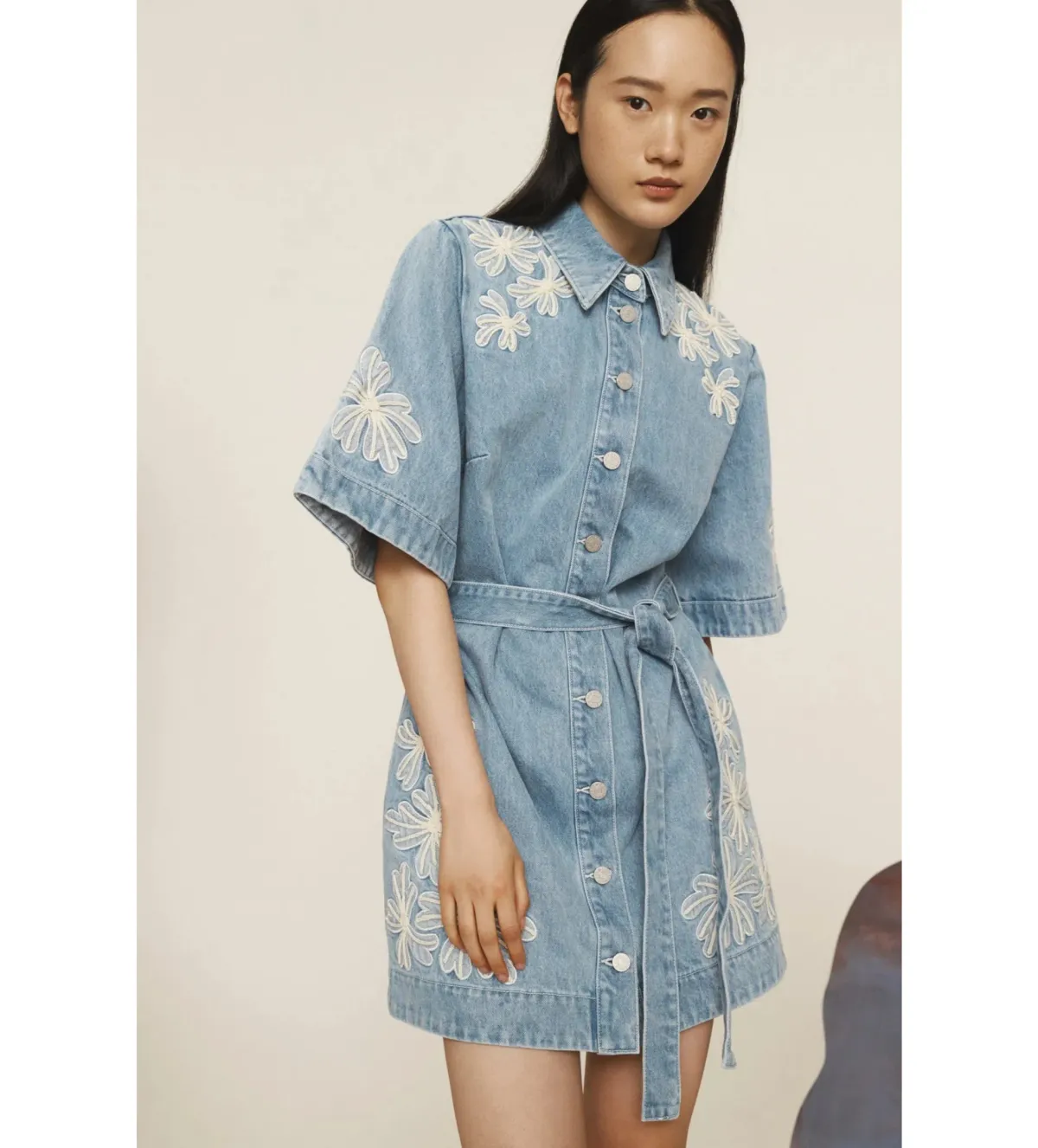Alemais Charlene Denim Mini Dress Size AU 16 - Image 4