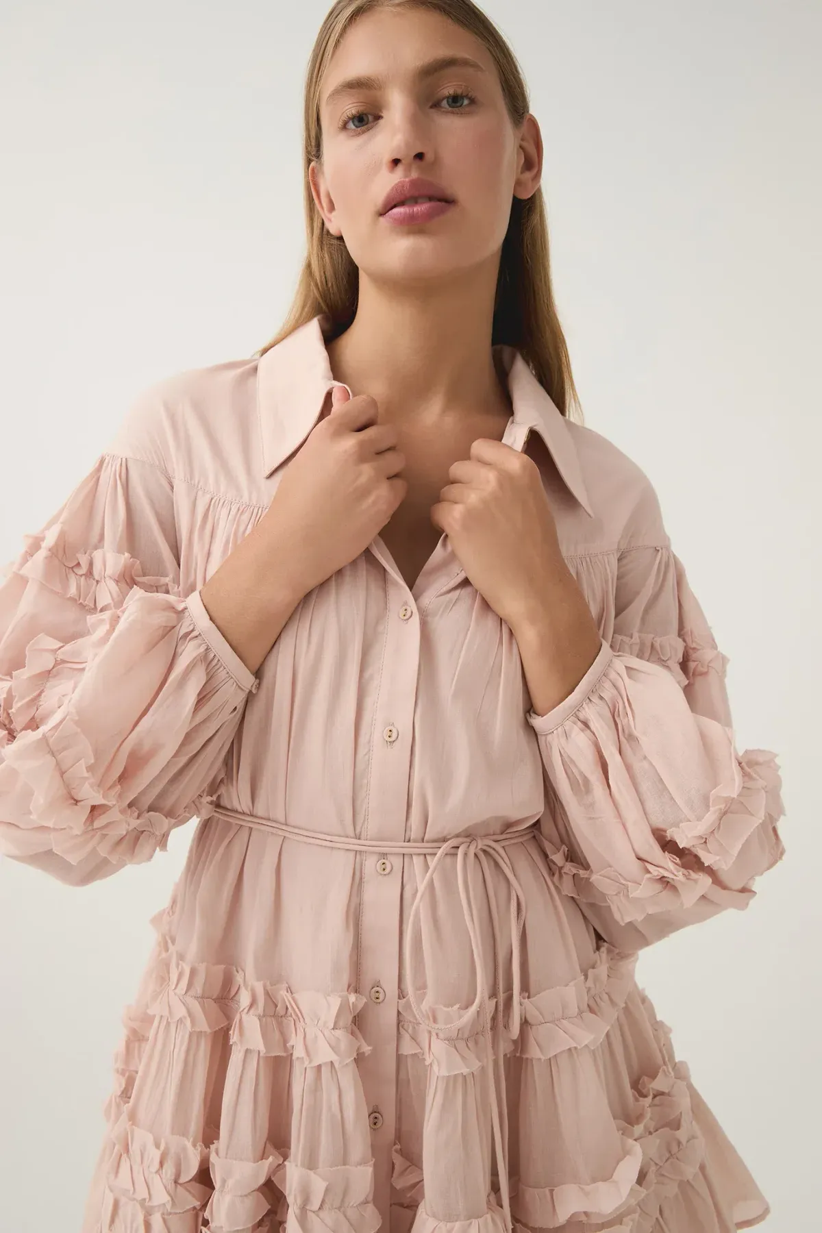 Aje Pastiche Tiered Mini Dress AU 8 - Image 3