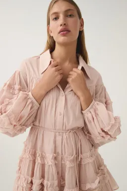 Aje Pastiche Tiered Mini Dress AU 8 for rent on The Volte - image 3