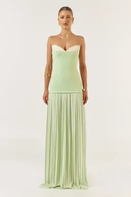 She is OLLÁ Nicolette Maxi Dress Green Size 8 for rent on The Volte - image 3