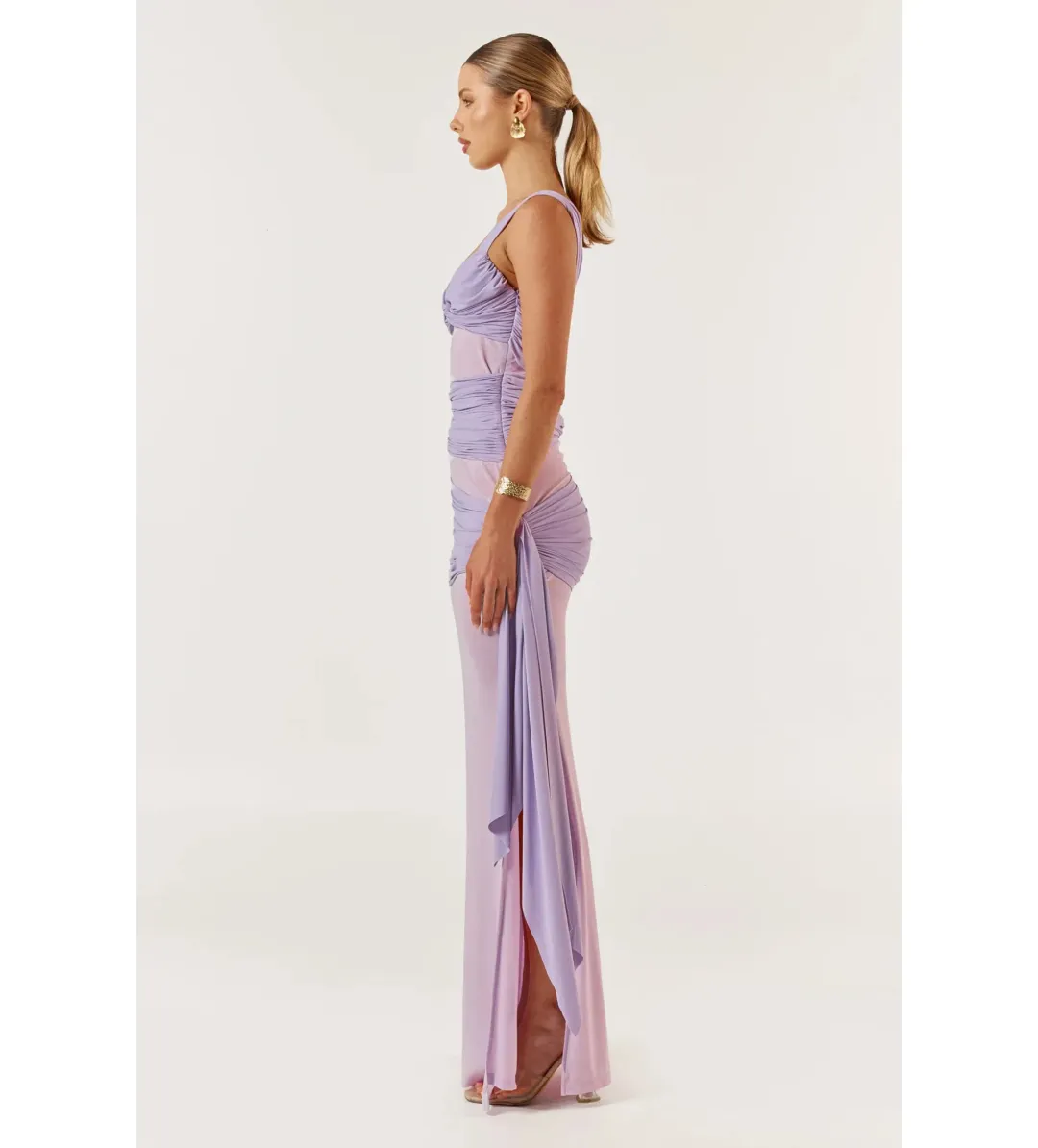 She is Olla Ariel Maxi Dress Lavender Size AU 8 for rent on The Volte - main image