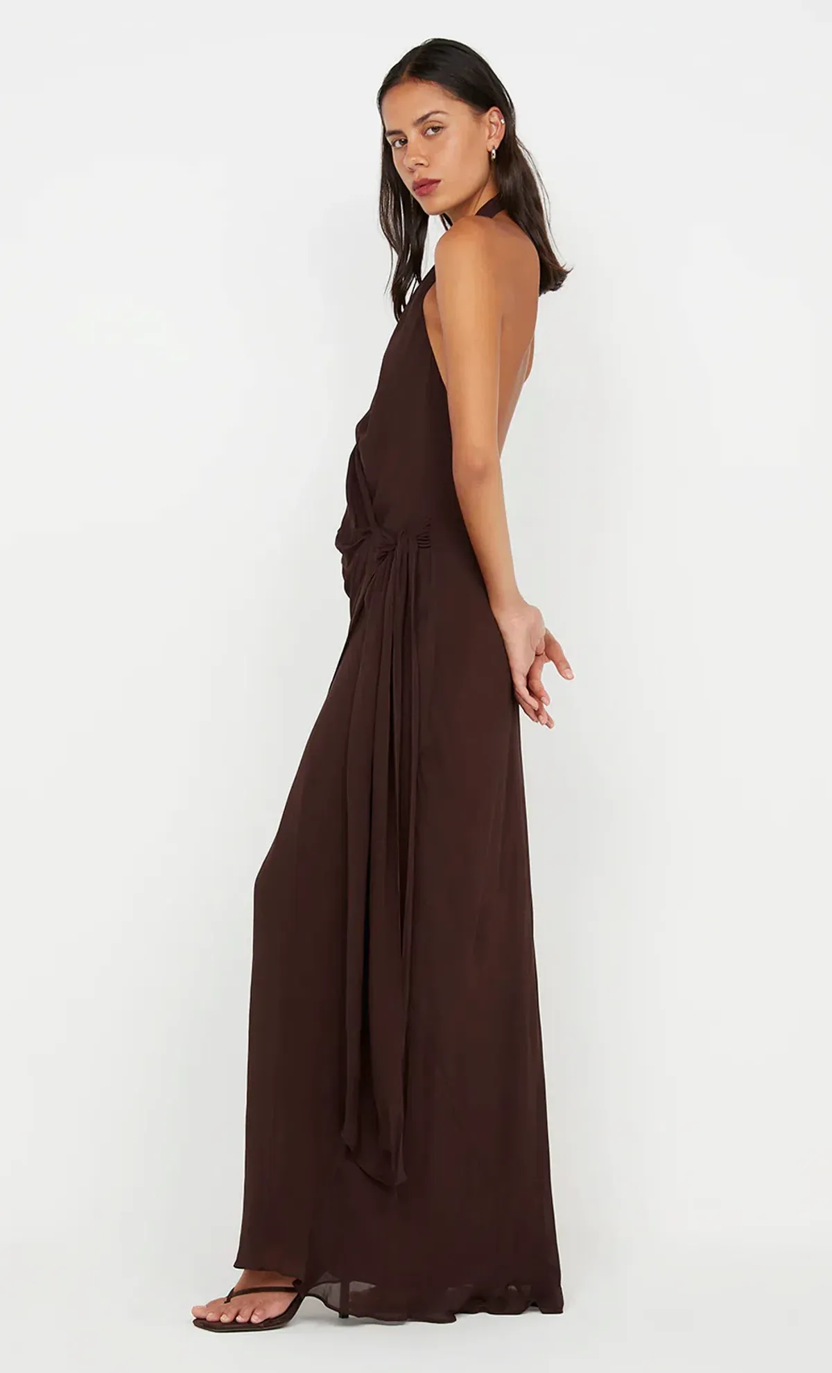 Bec & Bridge Soneva Wrap Dress Dark Chocolate Size AU 8 - Image 3