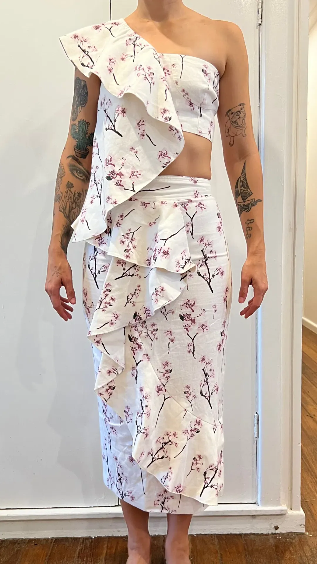 Joslin Studio Two Piece Skirt Top Multi Size AU 8 for rent on The Volte - main image