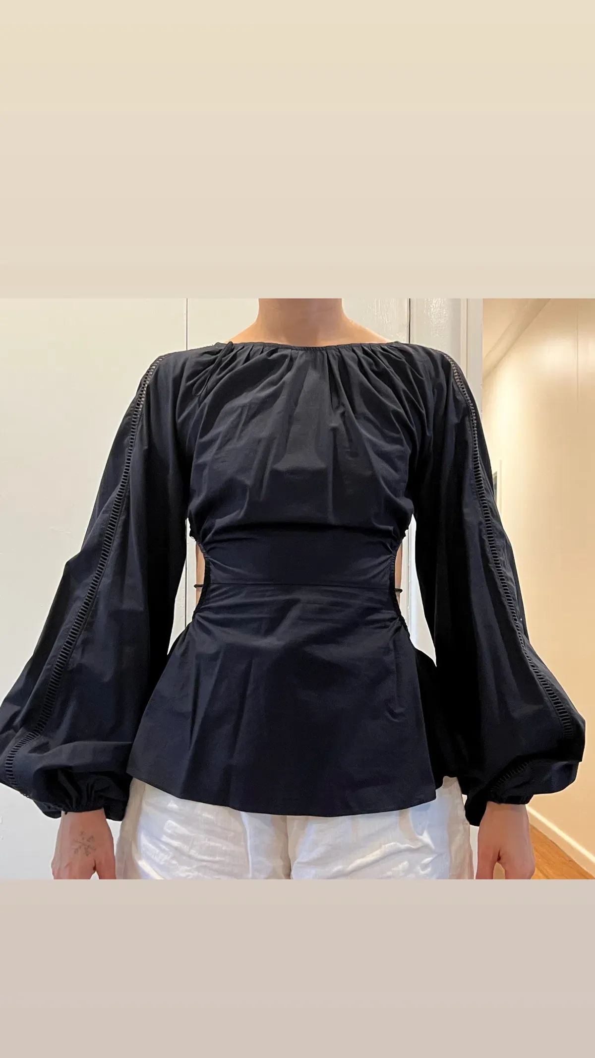 Joslin Studio Navy Blue Long Belle Sleeves Size AU 8 - Image 1