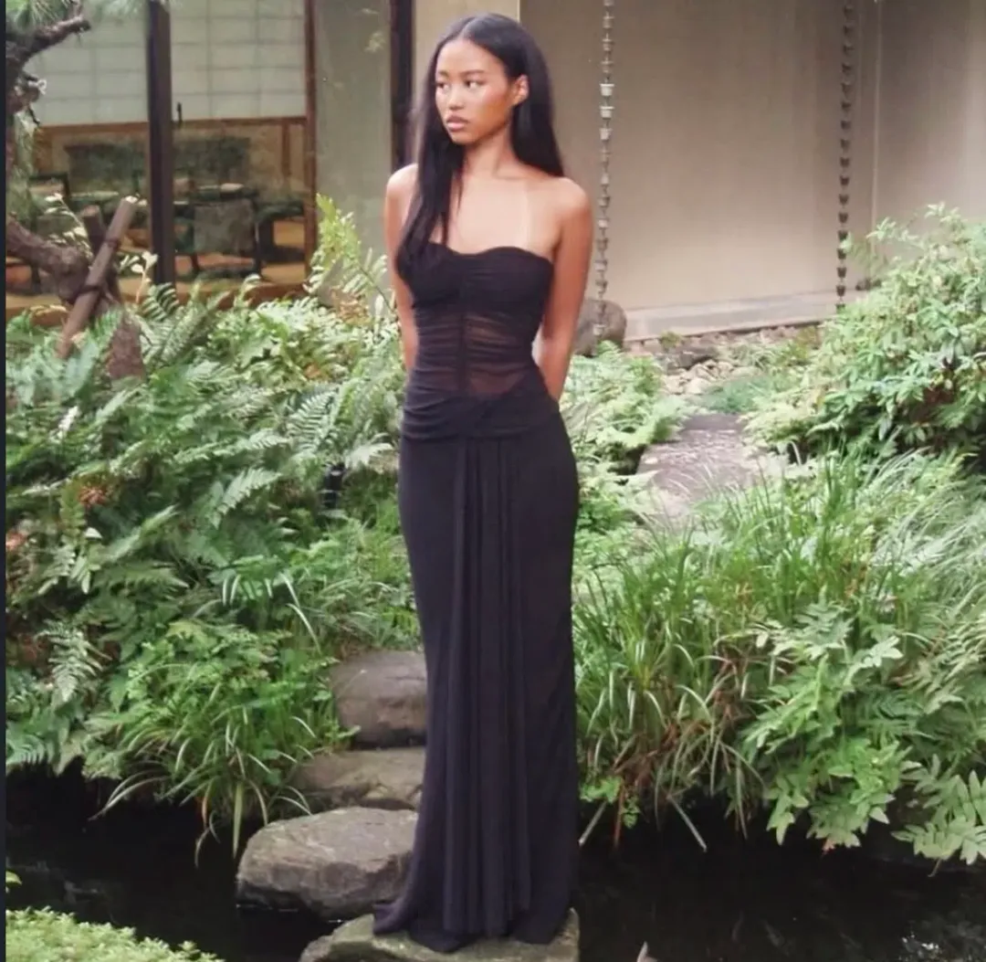 Noemi Strapless Maxi Dress Size 6 for rent on The Volte - main image