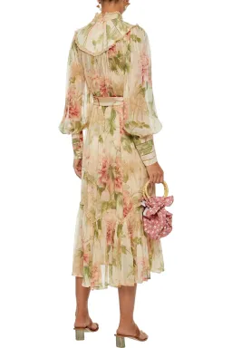 Zimmermann Espionage Swing Yoke Midi Dress in Antique Peony Size 1 / AU 10 for rent on The Volte - image 3