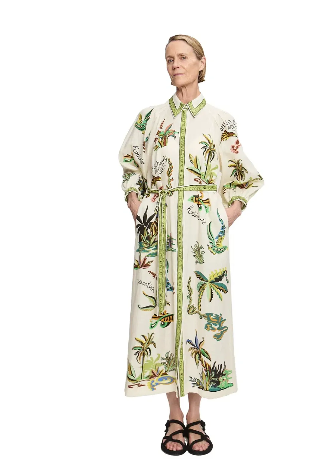 Alémais Day Dream Shirtdress Maxi Dress Print Size 16 for rent on The Volte - main image