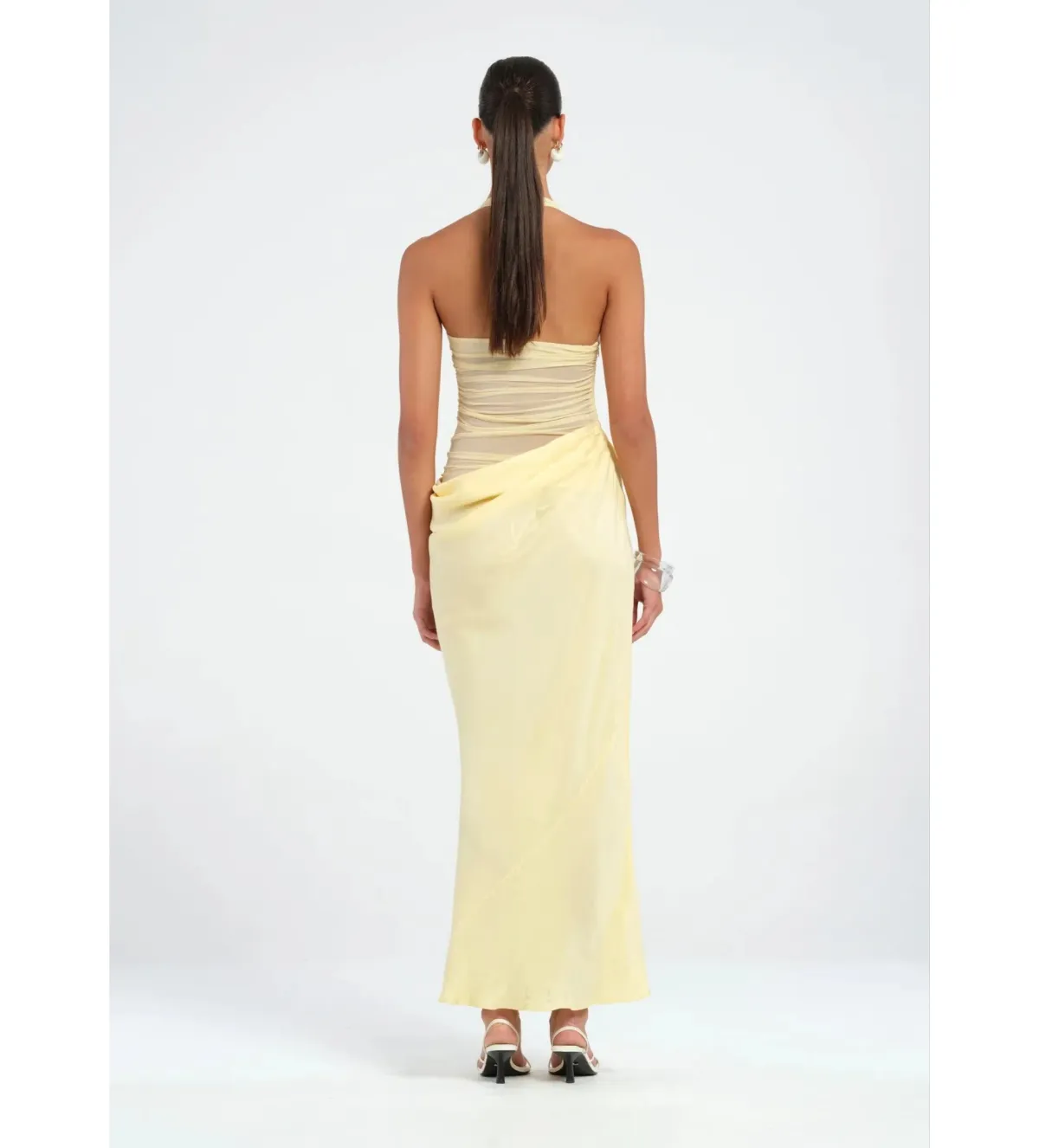 Benni Gina Maxi Dress in Butter Size AU 8 - Image 3