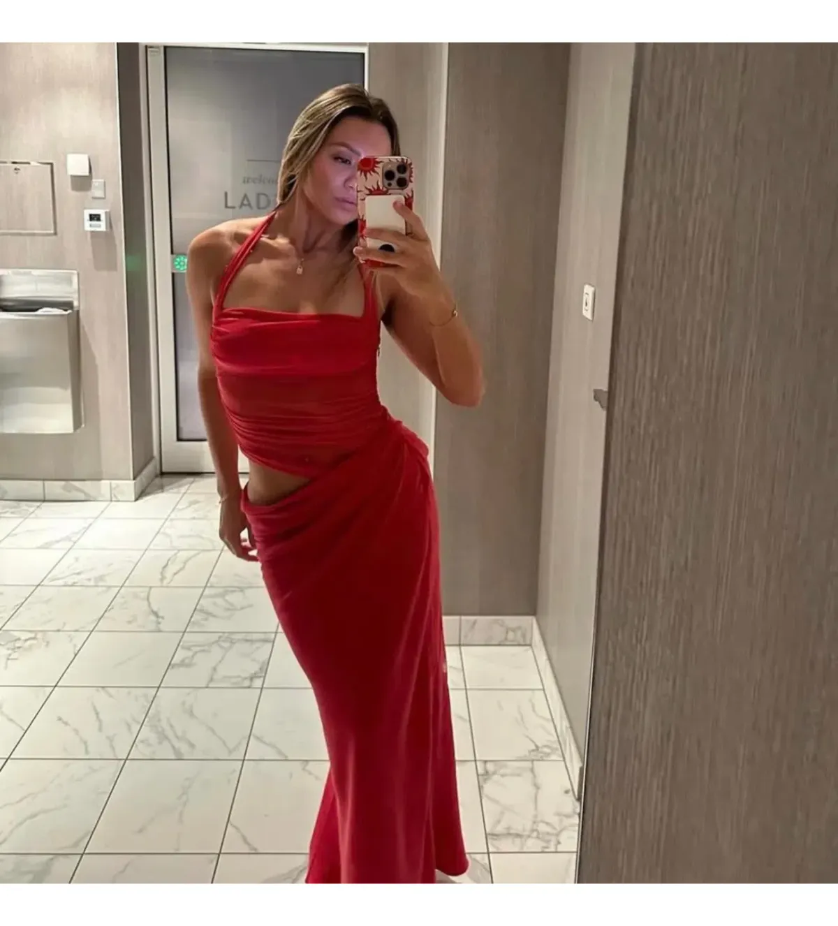 Benni Gina Maxi Dress in Watermelon Size AU 6 - Image 5