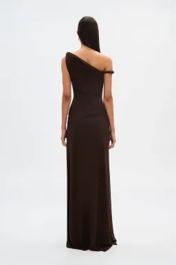 Misha The Sisal Mesh Dress ESPRESSO Size 10 for rent on The Volte - image 6