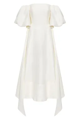 Aje Incarnation Midi Dress Ivory Size 10 for rent on The Volte - image 6
