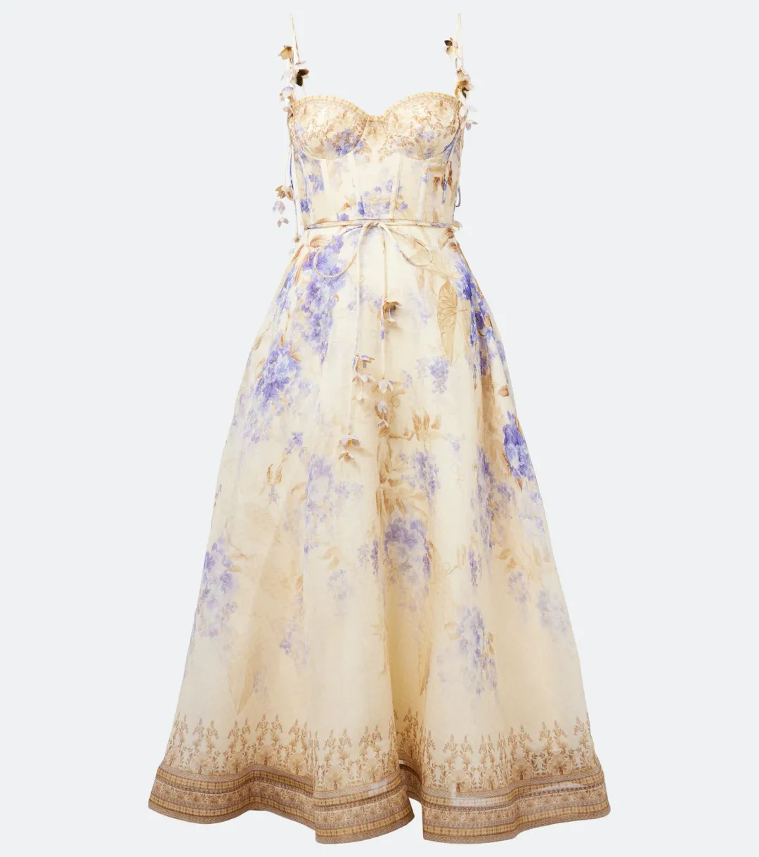 Zimmermann Dawning Picnic Midi Dress Lilac Floral Size 2 / AU 12 for rent on The Volte - main image