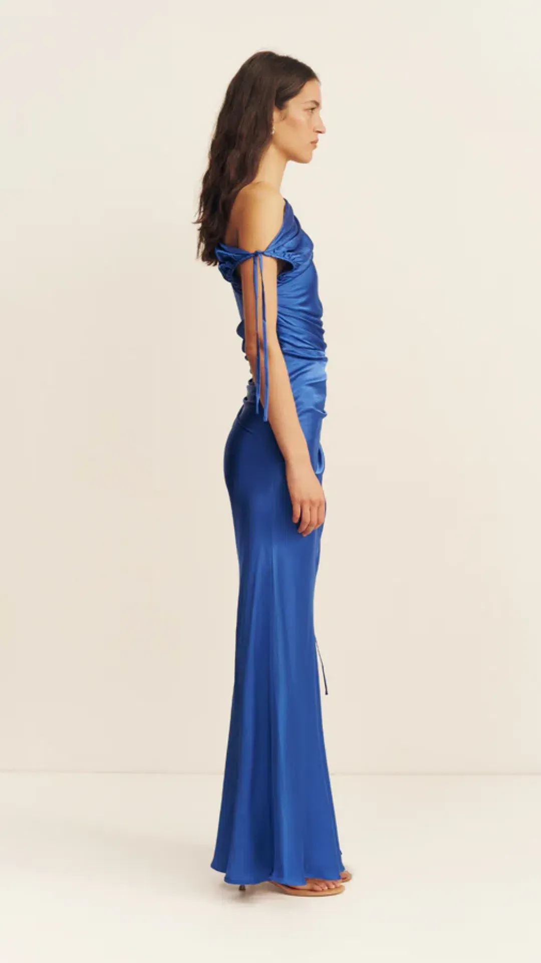 Shona Joy - Tatum Gathered Maxi Dress In Ultramarine - Size 10 for rent on The Volte - main image