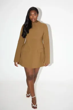 Odd Muse The Ultimate Muse Split Sleeve Mini Dress Olive Size AU 8 for rent on The Volte - image 2