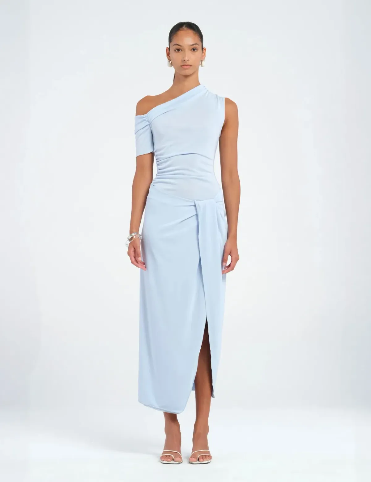BENNI Cleo One Shoulder Maxi Dress Blue Size AU 10 - Image 1