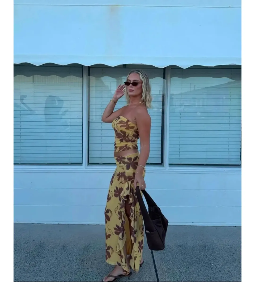 Benni Bindi Maxi Dress in Butter Floral Size AU 10 for rent on The Volte - main image
