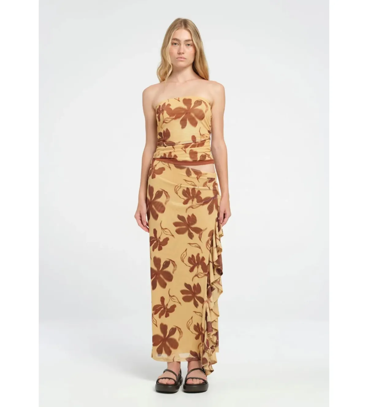 Benni Bindi Maxi Dress in Butter Floral Size AU 10 - Image 1