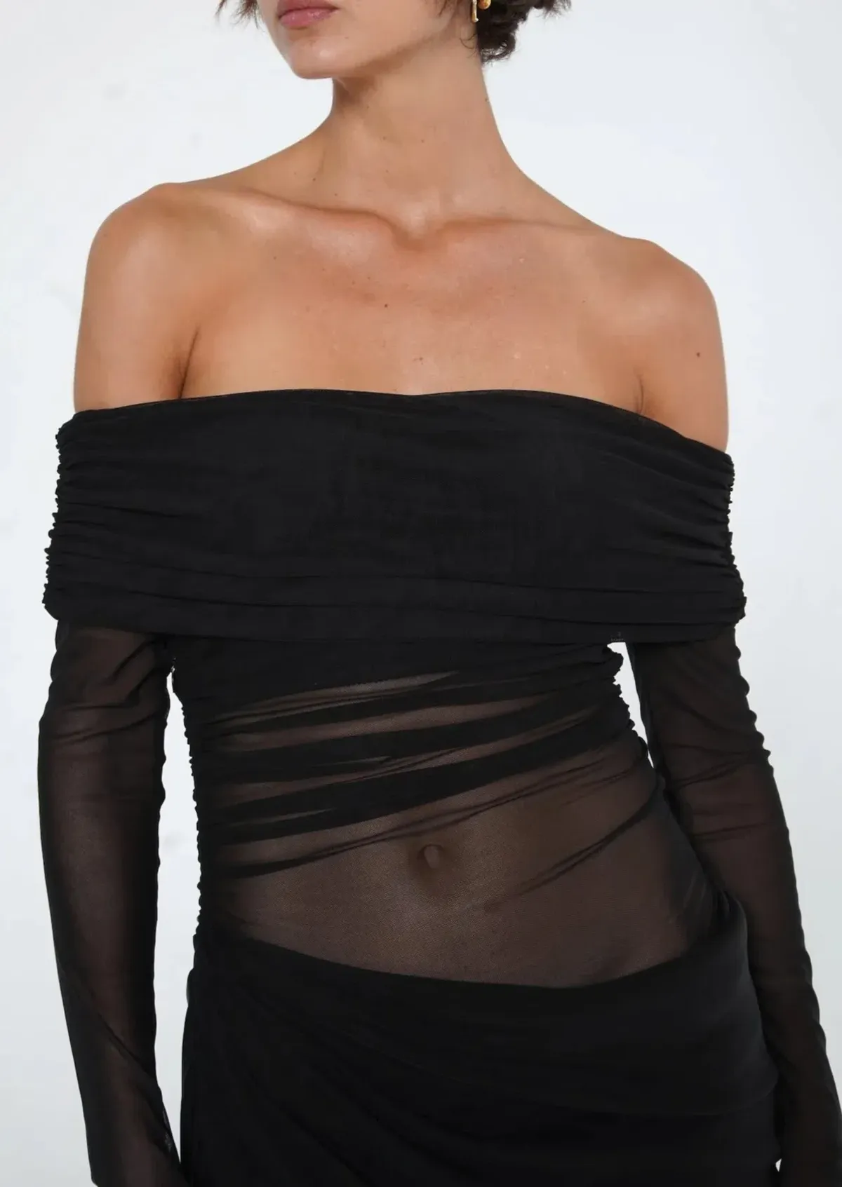 Benni Yasmin Off Shoulder Maxi Dress Black Size 10 - Image 2