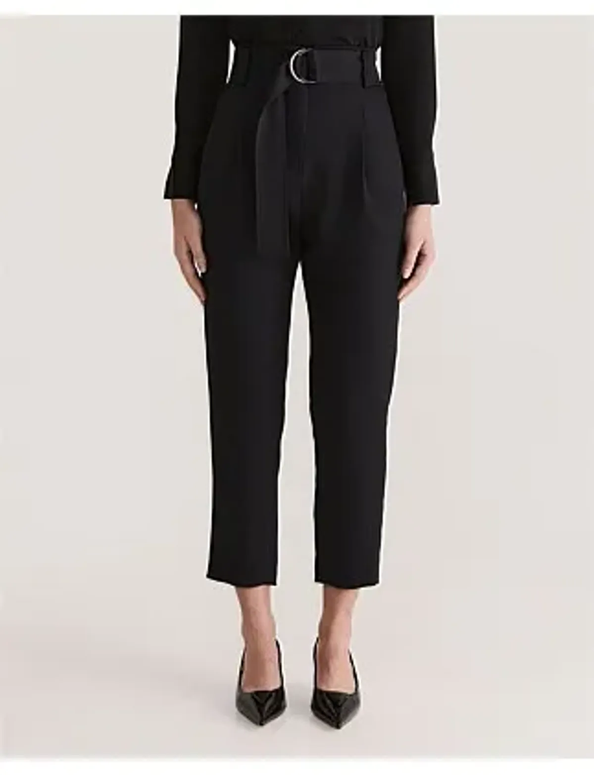 Saba Dharma Belted Slim Pants in Black Size AU 4 - Image 2