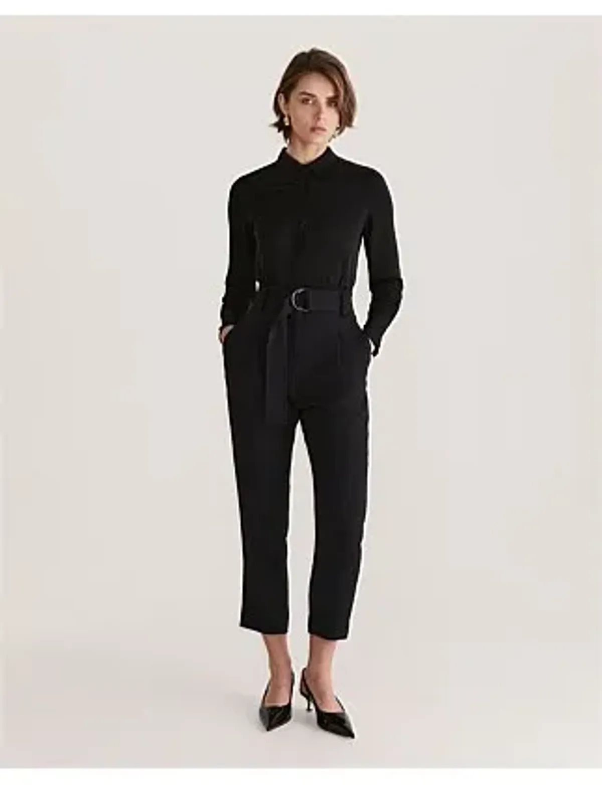Saba Dharma Belted Slim Pants in Black Size AU 4 - Image 6