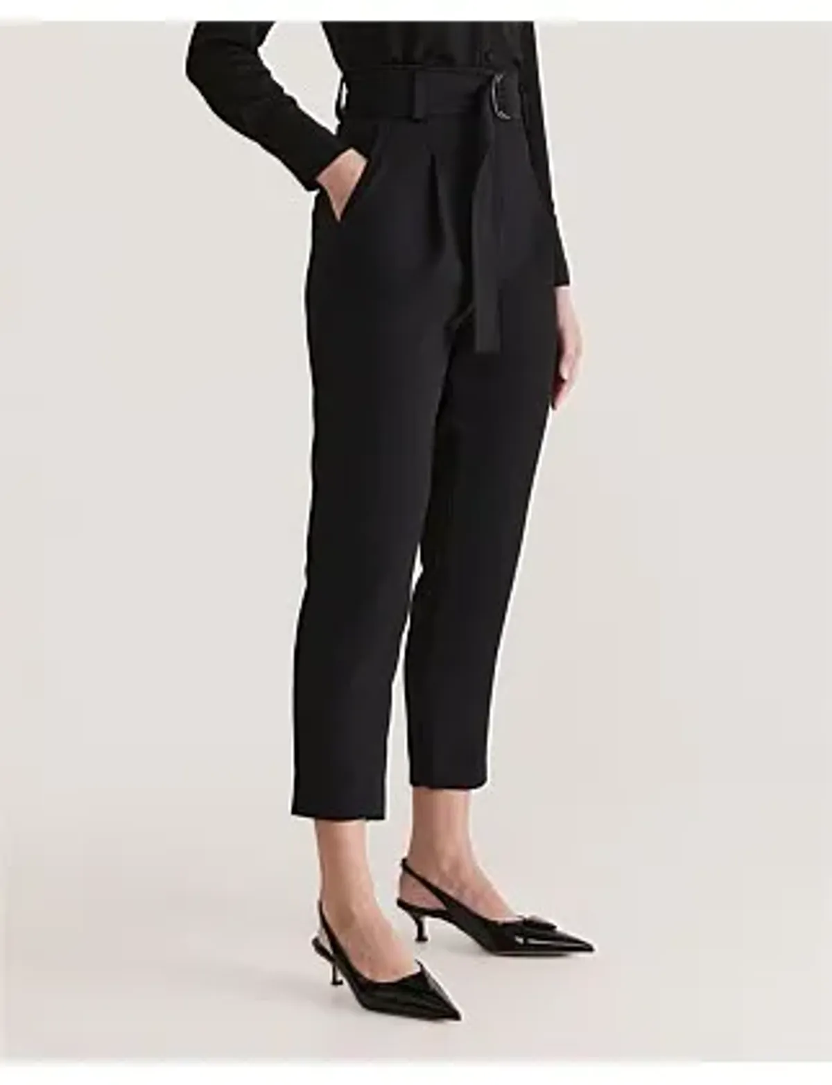 Saba Dharma Belted Slim Pants in Black Size AU 4 - Image 8
