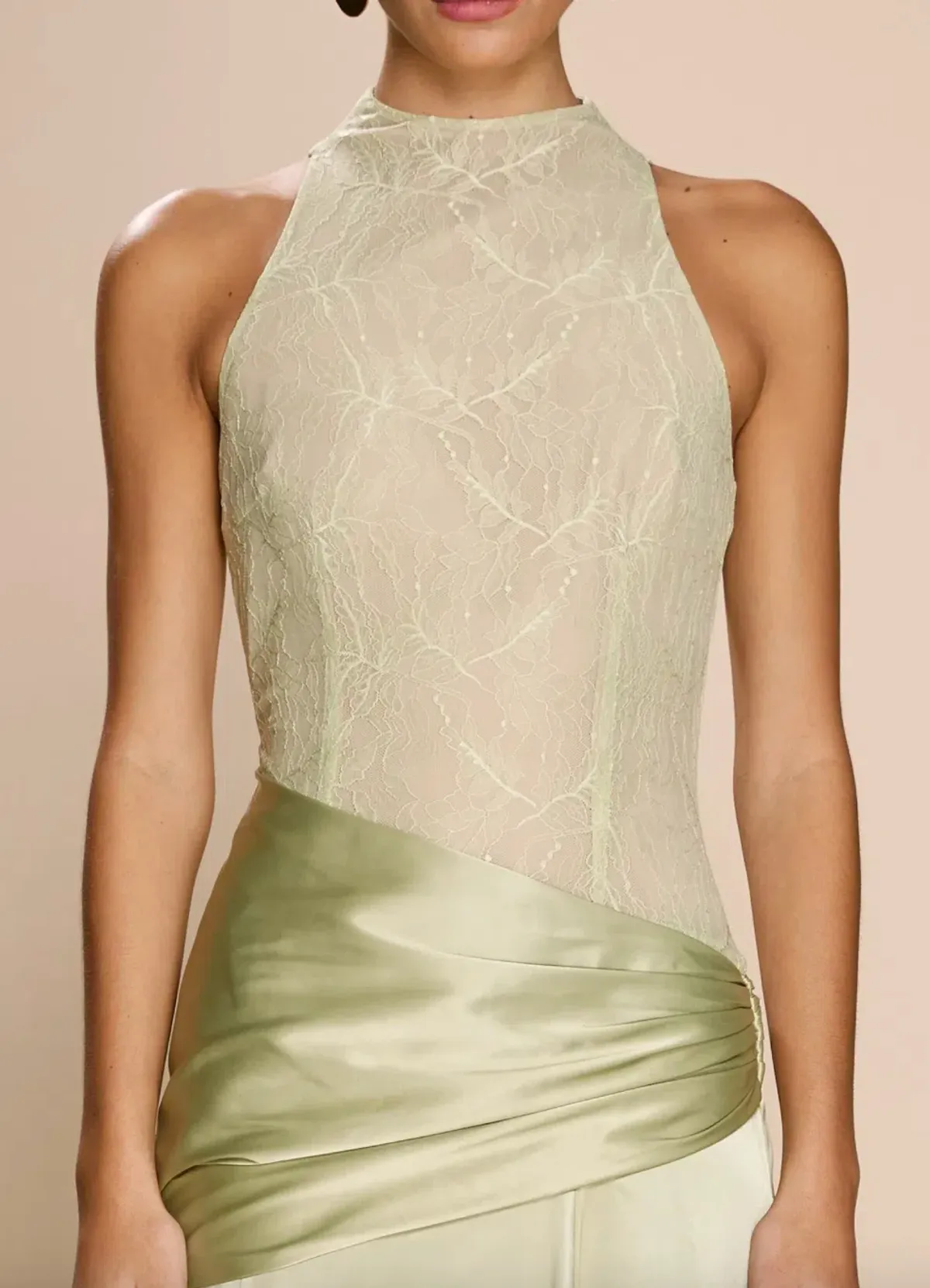 Sonya Moda Dalia Gown Pistachio Size 8 - Image 2