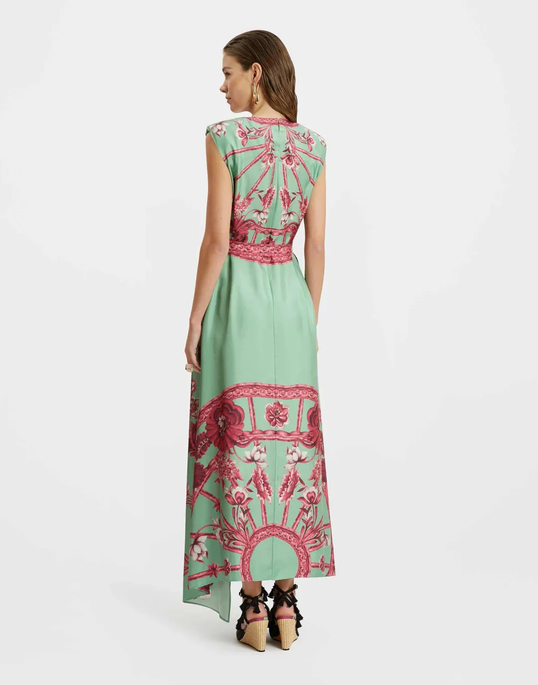 La DoubleJ Zodiac Placee Acquamarine in Silk Twill San Carlo Dress AU 10 for rent on The Volte - main image