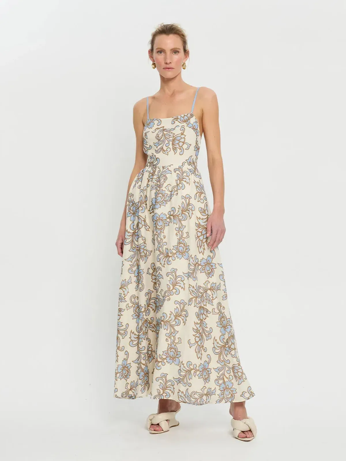 Kivari Avalon Strappy Maxi Dress Print Size 10 - Image 1