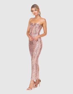 Pilgrim Mandalay Gown, Rose Gold size 8 for rent on The Volte - image 3