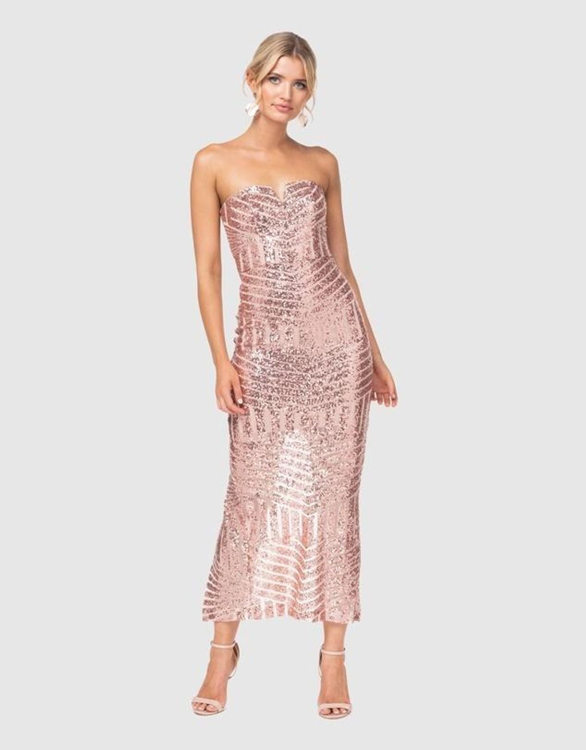Pilgrim Mandalay Gown, Rose Gold size 8 - Image 2
