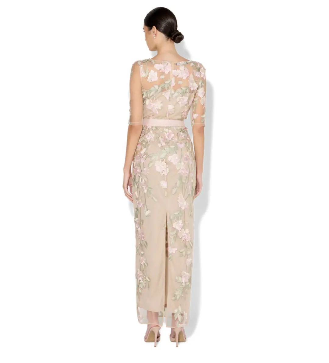 Montique Raya Embroidered Gown Pink Size AU 16 for rent on The Volte - main image
