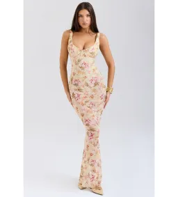 House of CB Robina Honeyflower Sheer Maxi Dress Print Size XS/AU 6 for rent on The Volte - image 1