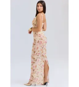House of CB Robina Honeyflower Sheer Maxi Dress Print Size XS/AU 6 for rent on The Volte - image 4