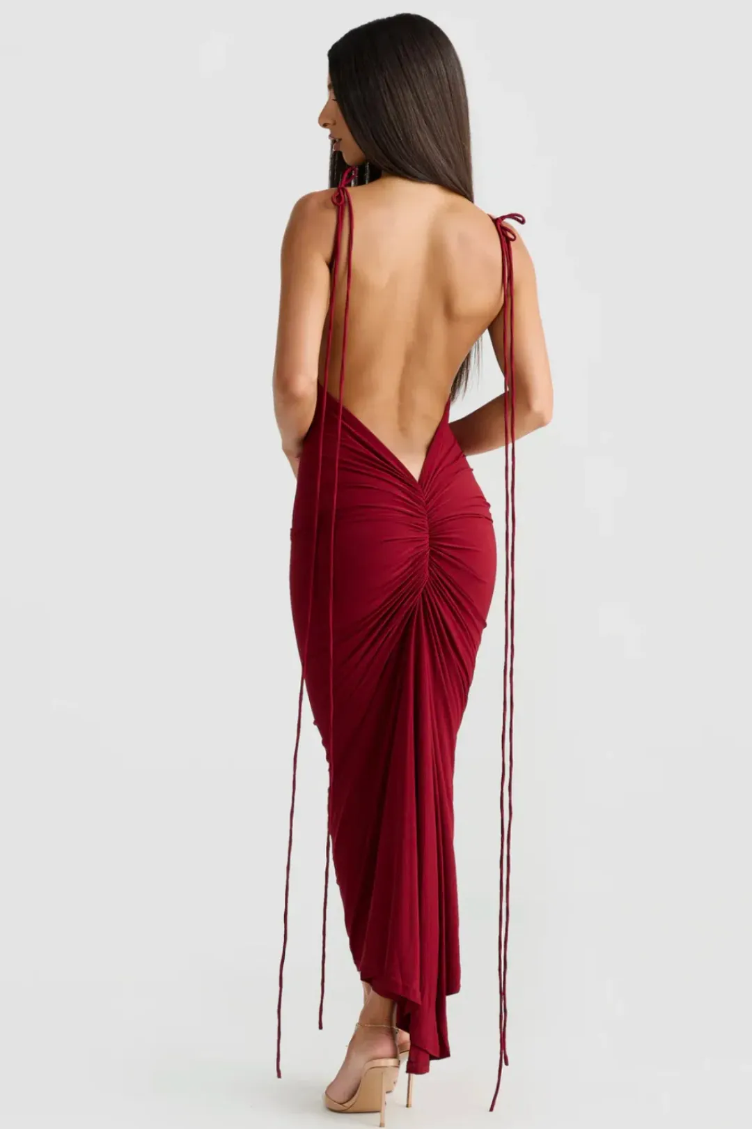Melani Azari Dress Wine Maxi Size AU 6 for rent on The Volte - main image