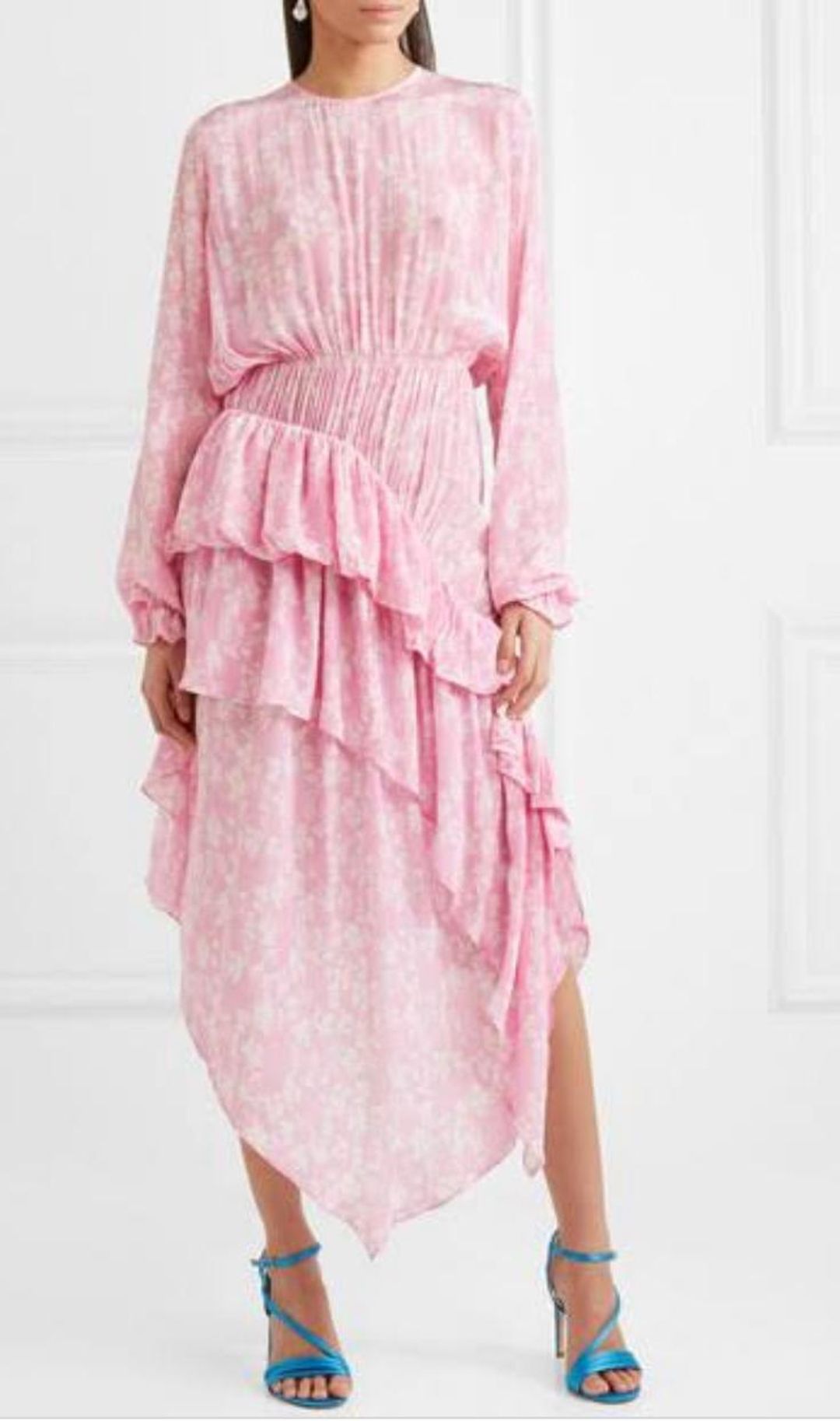 PREEN LINE Eden Asymmetric Pink Ruffle Dress Size 10 for rent on The Volte - main image