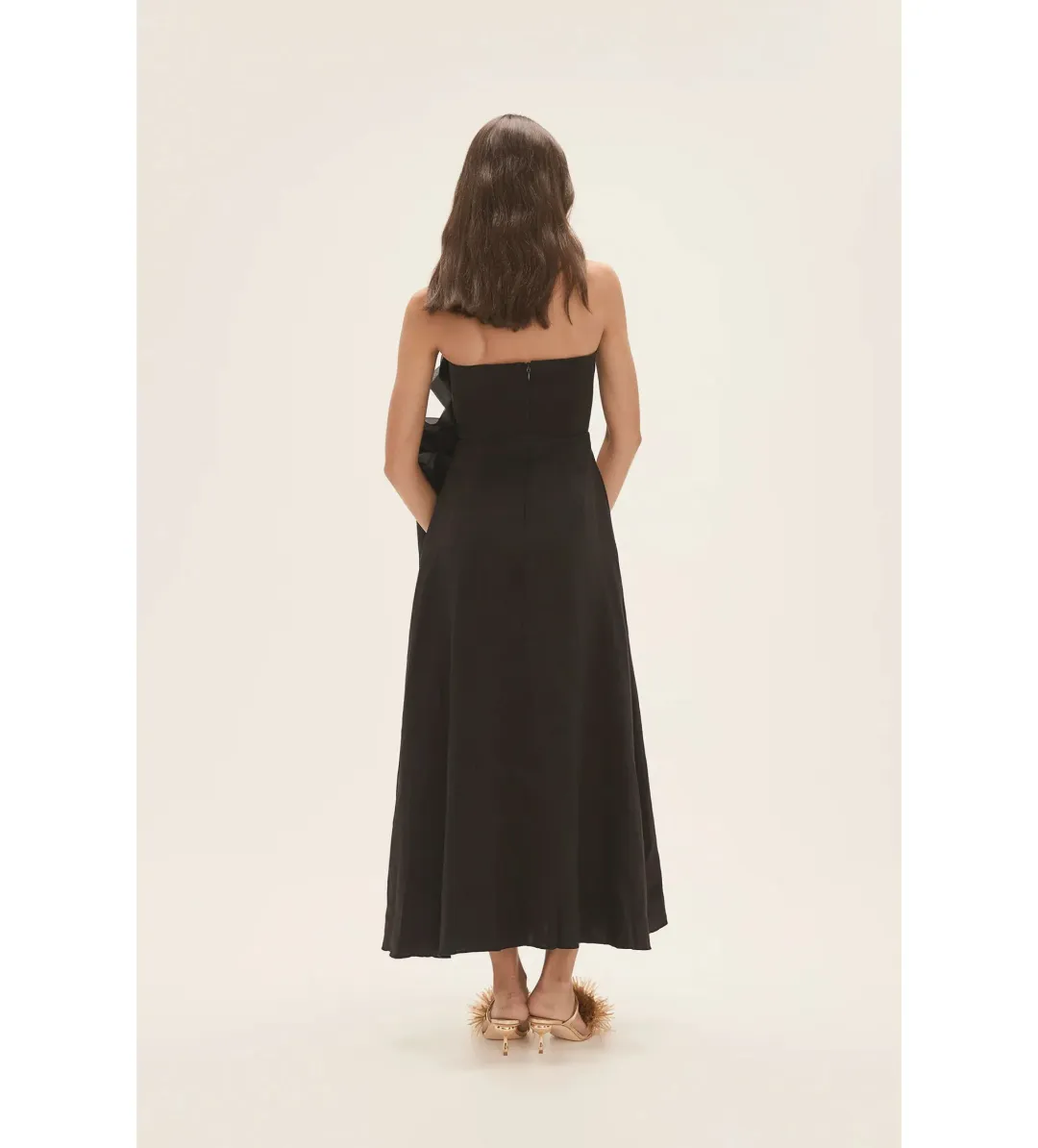 Aje Energy Midi Dress in Black Size AU 8 for rent on The Volte - main image