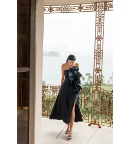 Aje Energy Midi Dress in Black Size AU 8 for rent on The Volte - image 5