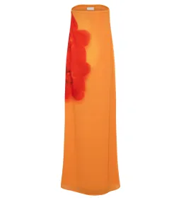 Amaya Strapless Chiffon Maxi Dress Koi Orchid Print Size 8 for rent on The Volte - image 4