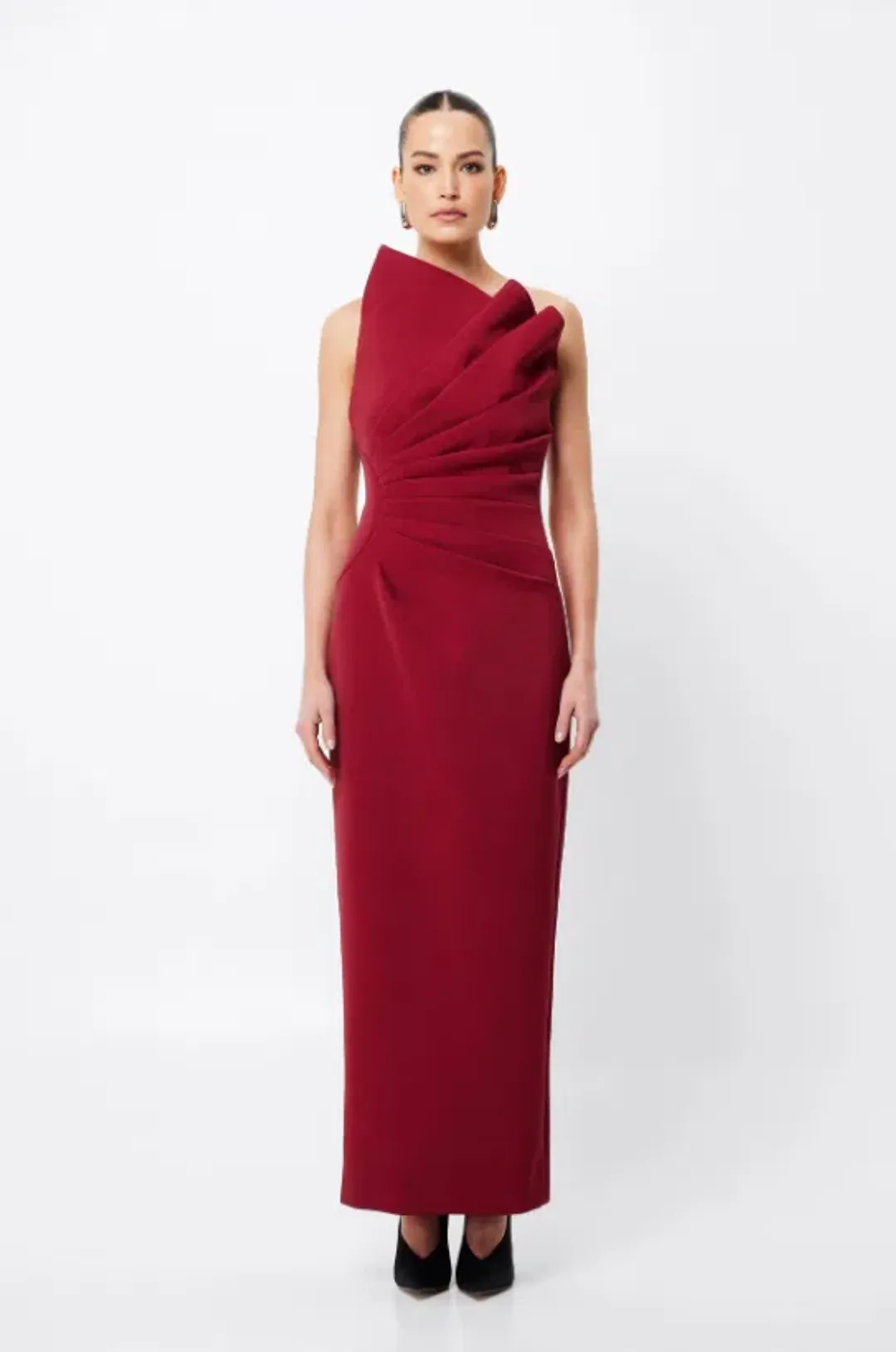 Mossmann Common Emotion Midi Crimson Dress in Red Size AU 10 for rent on The Volte - main image