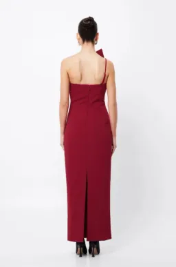 Mossmann Common Emotion Midi Crimson Dress in Red Size AU 10 for rent on The Volte - image 3