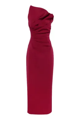 Mossmann Common Emotion Midi Crimson Dress in Red Size AU 10 for rent on The Volte - image 4