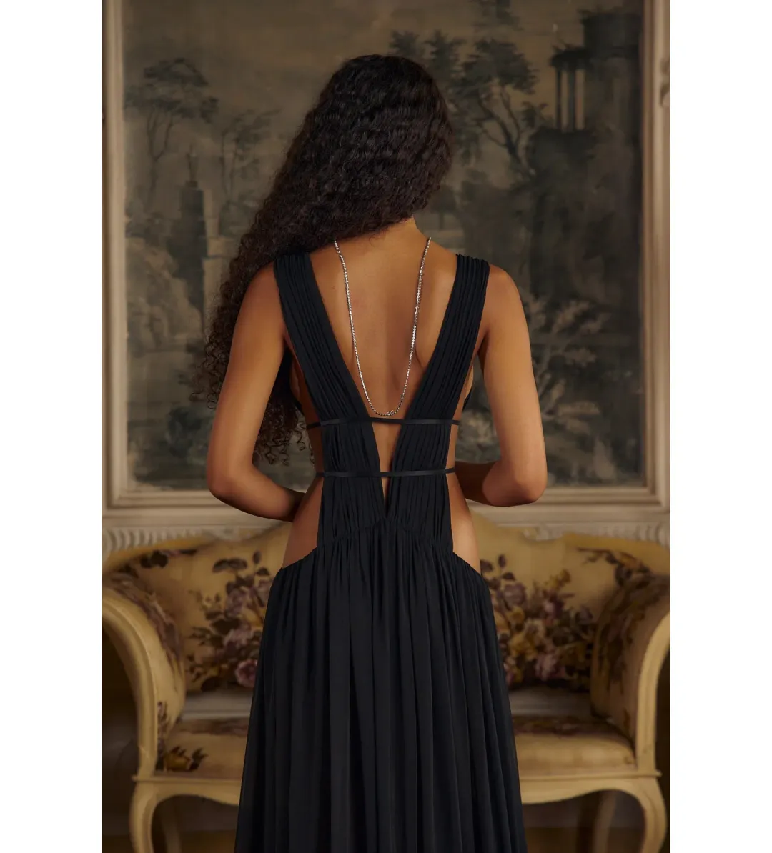 Mirror Palais Venus Gown in Black Size AU 10 for rent on The Volte - main image
