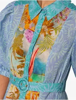 Kachel Hazel Maxi Shirt Dress Multi Size 6 for rent on The Volte - image 7