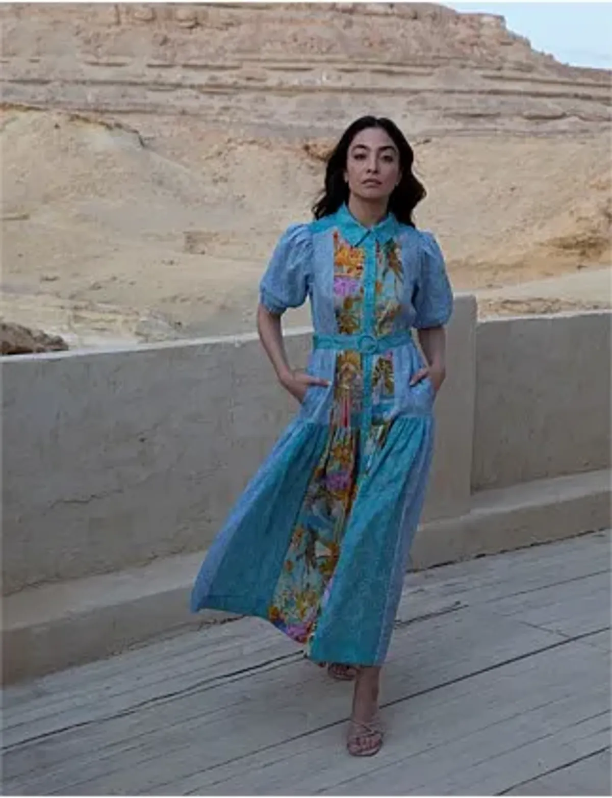 Kachel Hazel Maxi Shirt Dress Multi Size 6 - Image 8