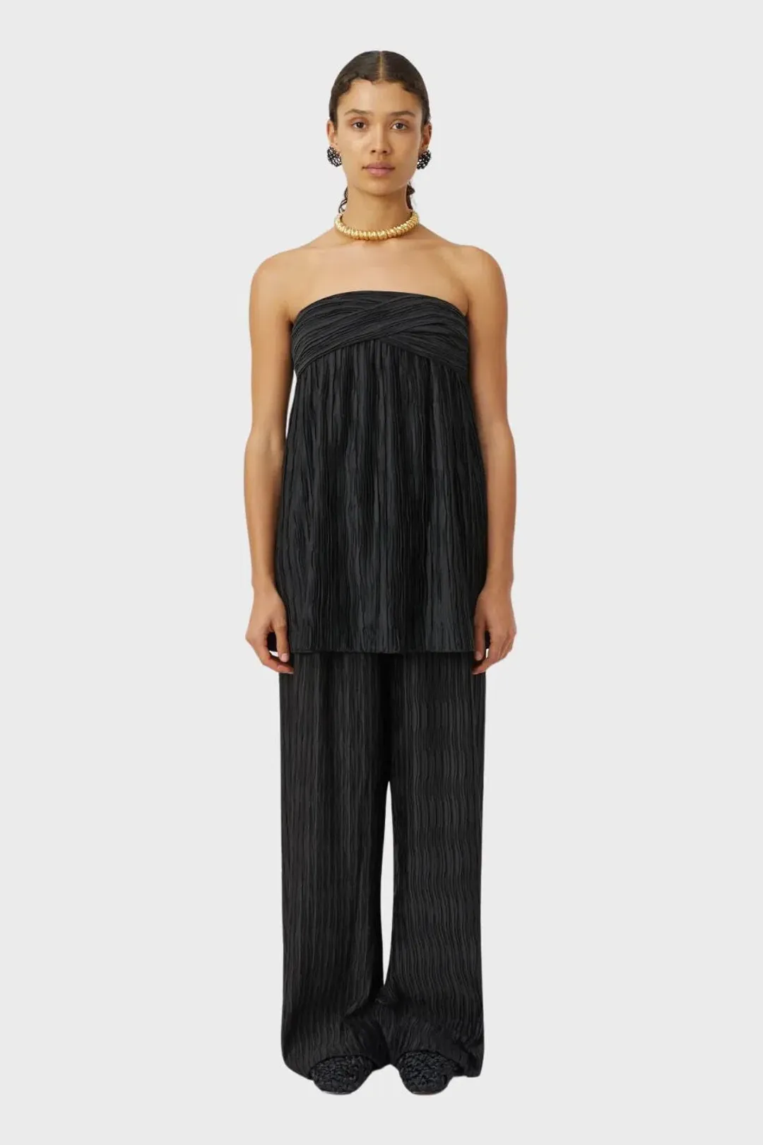 Camilla and Marc Siren Strapless Top Black Size 10 for rent on The Volte - main image